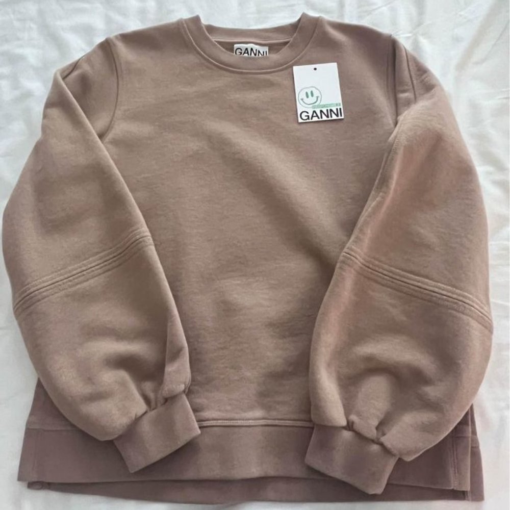 GANNI Sweatshirt in Hazel - Size Medium